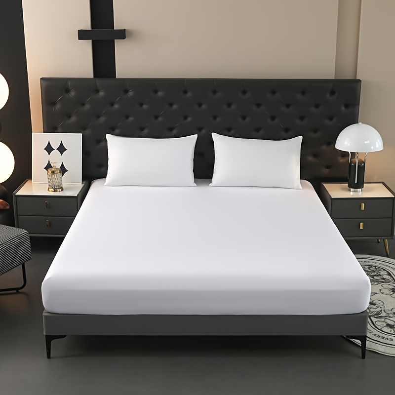 One 100% Pure Cotton Fitted Sheet Without Pillowcase, Soft, Beige-Friendly