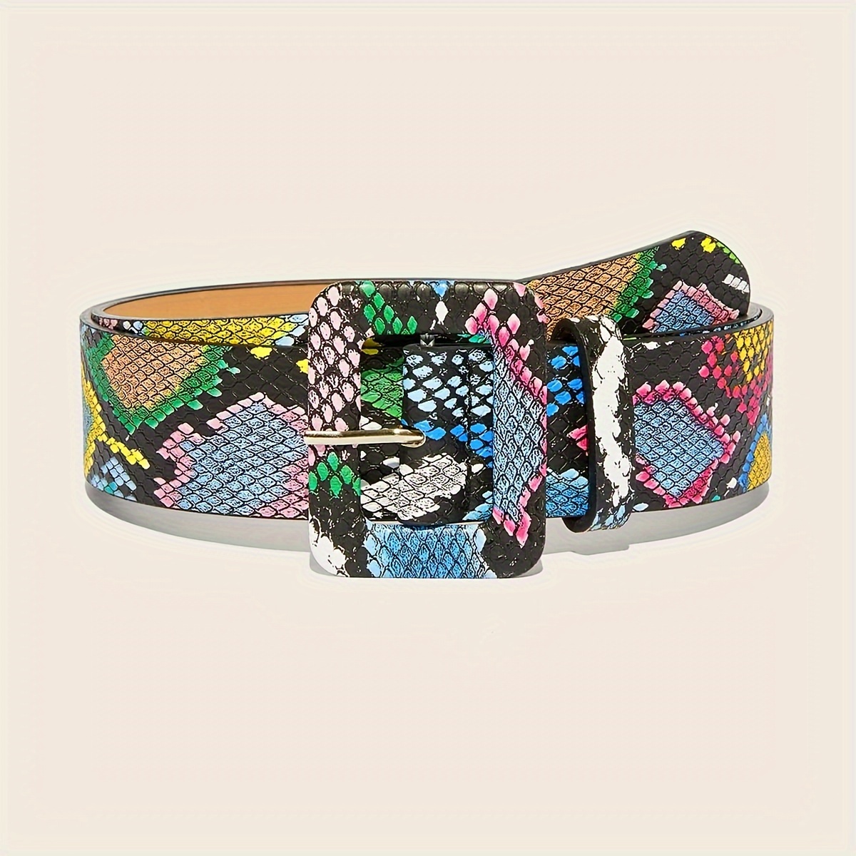 E-shop Grüner Schlangenhaut Damen Gürtel Mode Retro Taillenband Pin Schnalle Gürtel Grüner Schlangenhaut Gürtel Taillenband Dekoratives Taillenband