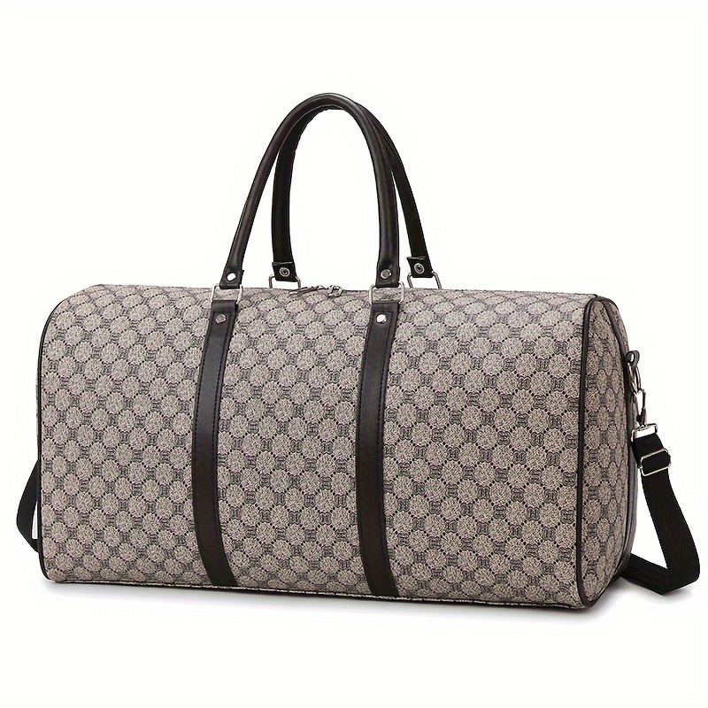 

Sac de voyage de grande de style sportif, polyester avec de positionnement, voyage d' , bagage à main, sac unisexe à motif de diamant - Lavage à /, importé