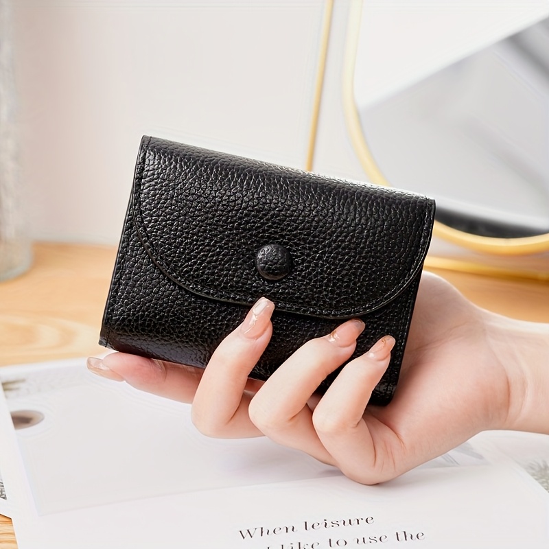 Image of Women' And Compact Coin Purse High-end Pu Feel Lightweight Large Capacity Credit Card Wallet Coin Purse Women's Minimalist Fashion Handheld Credit Card Holder Coin Purse