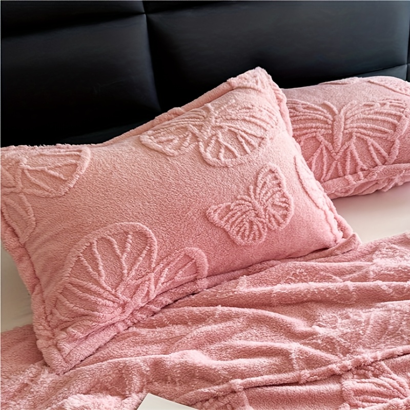 TEMU 2-balení povlaků na polštáře s motýly, měkká tafetová látka, lze prát v pračce 48X74 cm, chránič polštáře na zip, bez potisku, bytová dekorace