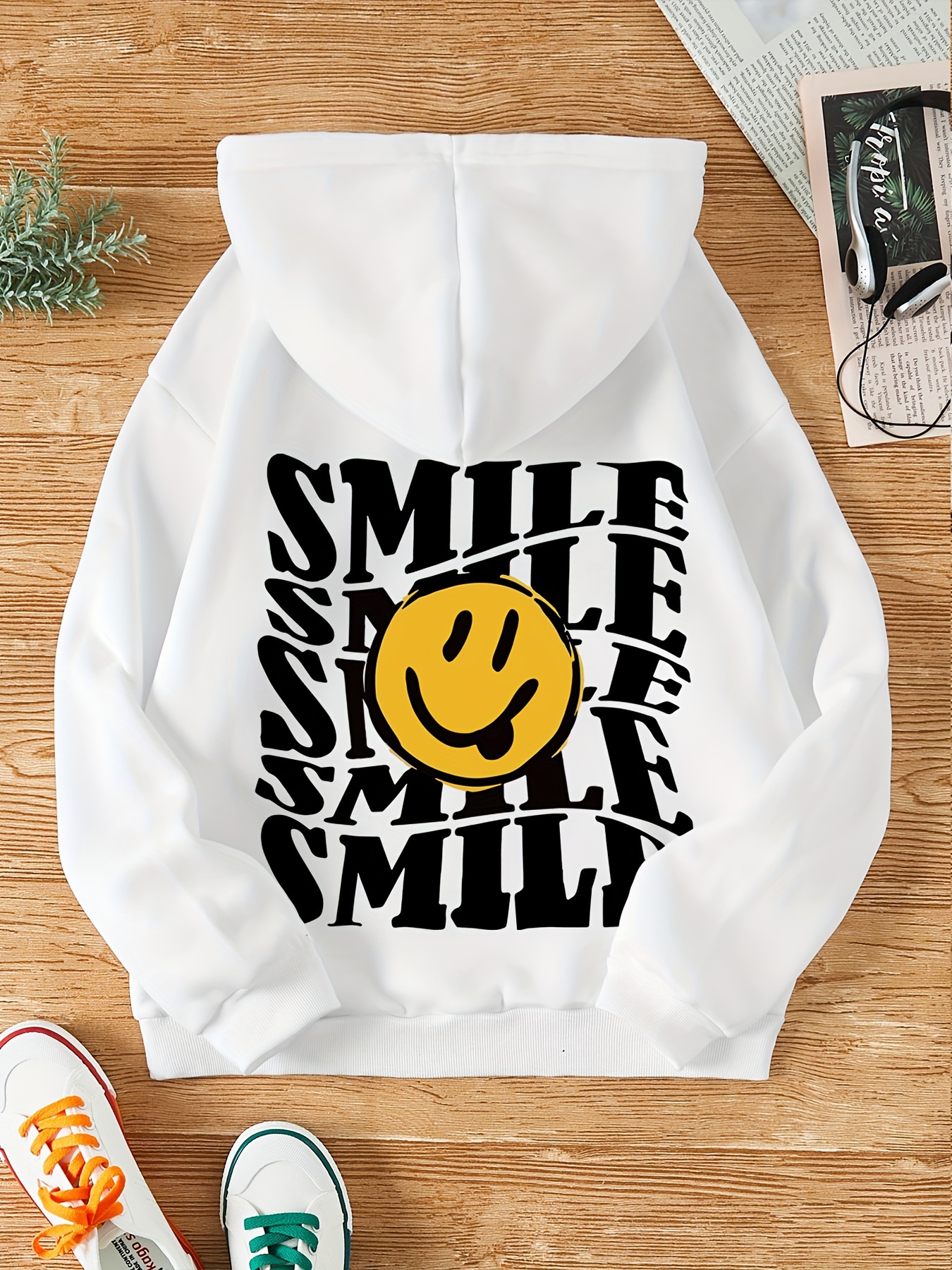 smile hoodie sold on Temu United States