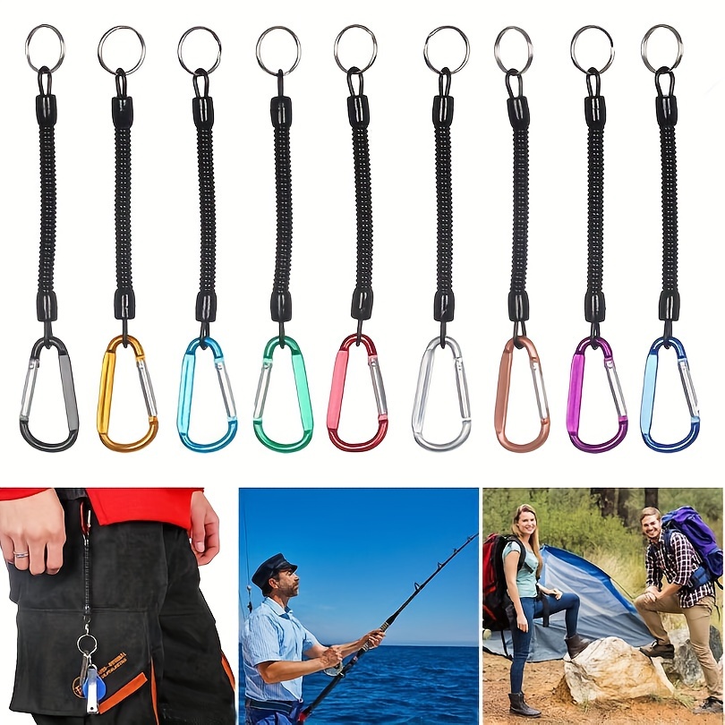 1pcs Retractable Coiled Fishing Lanyard Safety Rope Camping - Temu Canada