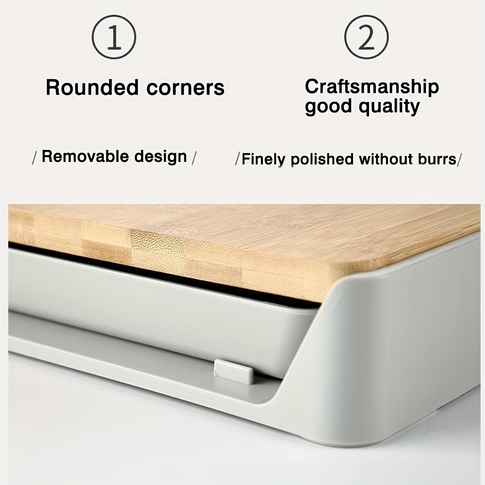 WIEZ Bamboo Cutting Board with Tray – Multi-Functional, Hanging Design for Vegetables and Meat, Ideal for Home, Apartment, and Restaurant Use, Perfect Mother'S Day or Housewarming Gift, Kitchen Cutting Board, Versatile Kitchenware, Natural Bamboo Material