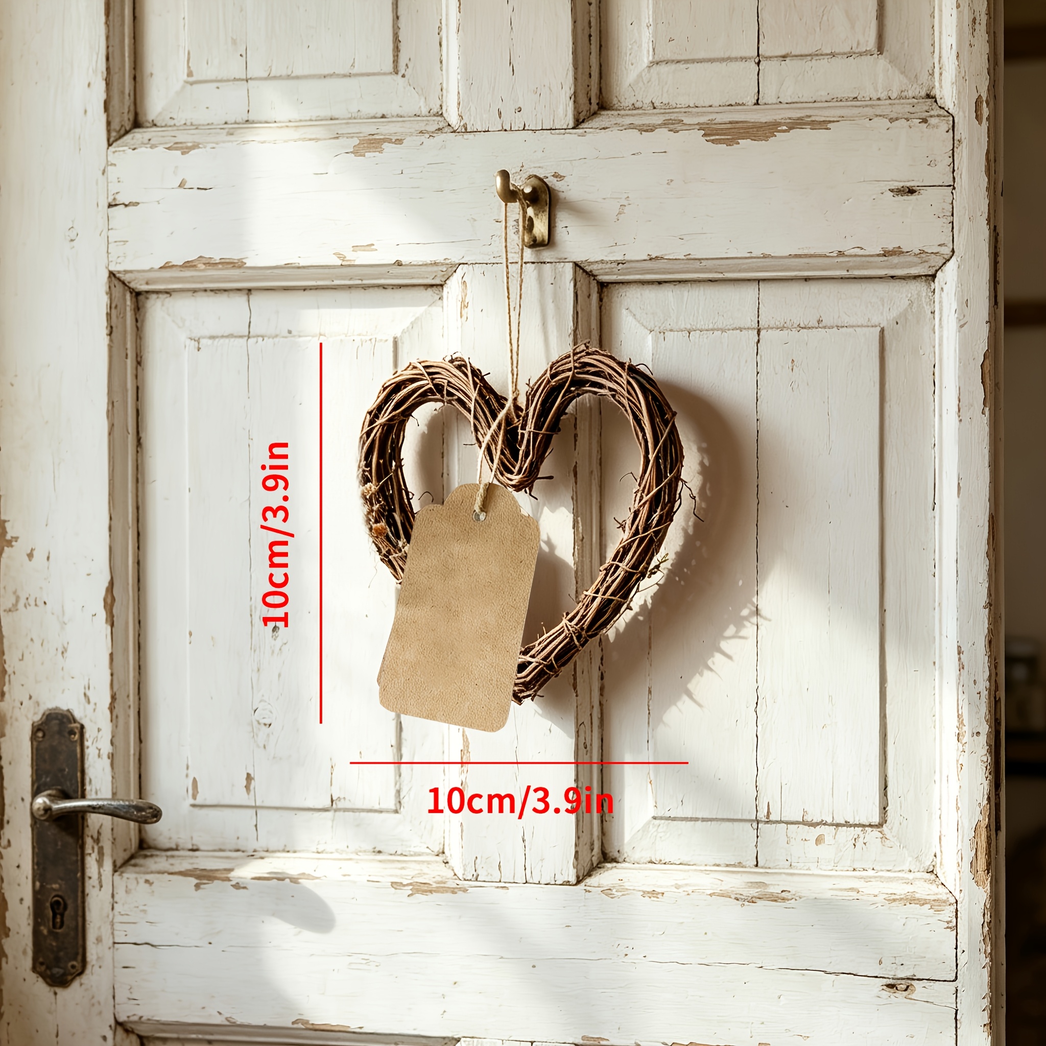 E-shop ., herzförmige Anhänger-Hängedekoration, Karte verfügbar, Wandkranz aus Kunststoff zur Heimdekoration, multifunktionale Dekoration, geeignet für