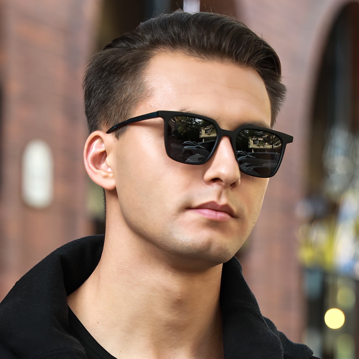 

Men's Classic Square Frame Casual Fashion Glasses For Daily Use, Suitable For Both Men And Women