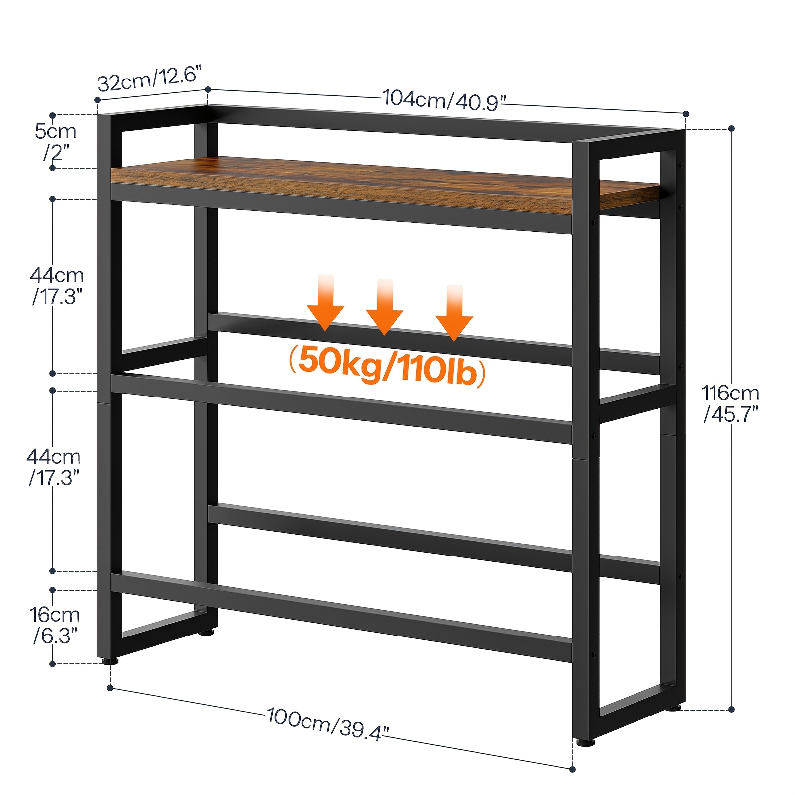 TEMU Étagère de rangement mobile à niveaux conçue pour les boîtes de boissons, pouvant accueillir boîtes avec des dimensions de 104×32×116 cm. Elle
