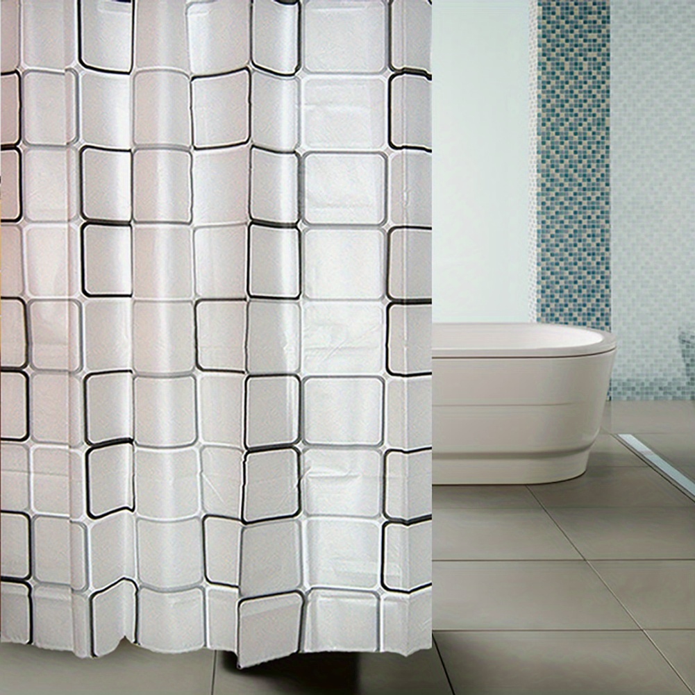 

1pc/2pcs Bathroom Curtain Waterproof Shower Curtain With 12 Curtain Hooks And Rings Shower Curtain Set 180x200cm