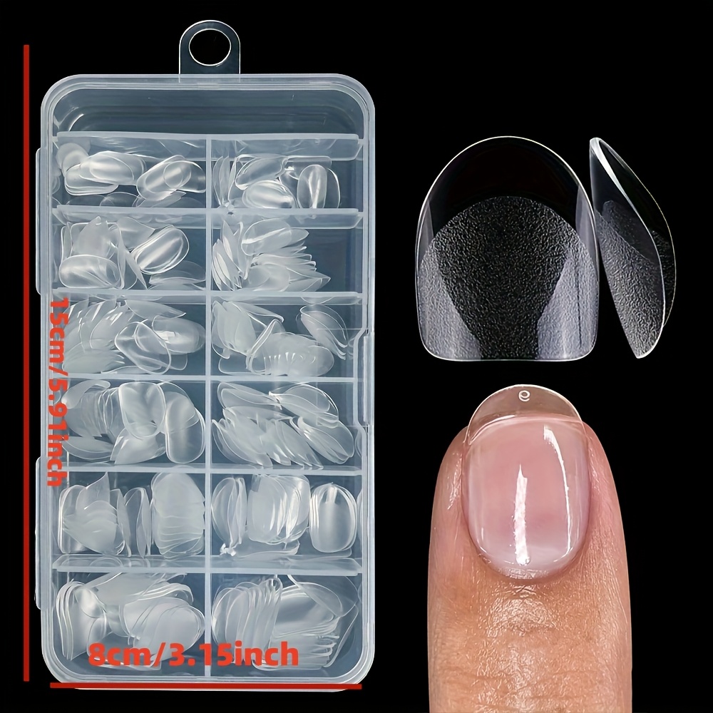 Image of 120pcs Box Of Semi-matte Ultra-short Round-tip Seamless Press-on Nails, No Filing Required
