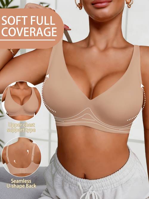high quality simple jelly bra single pack wire free non removable pads push up elegant lingerie