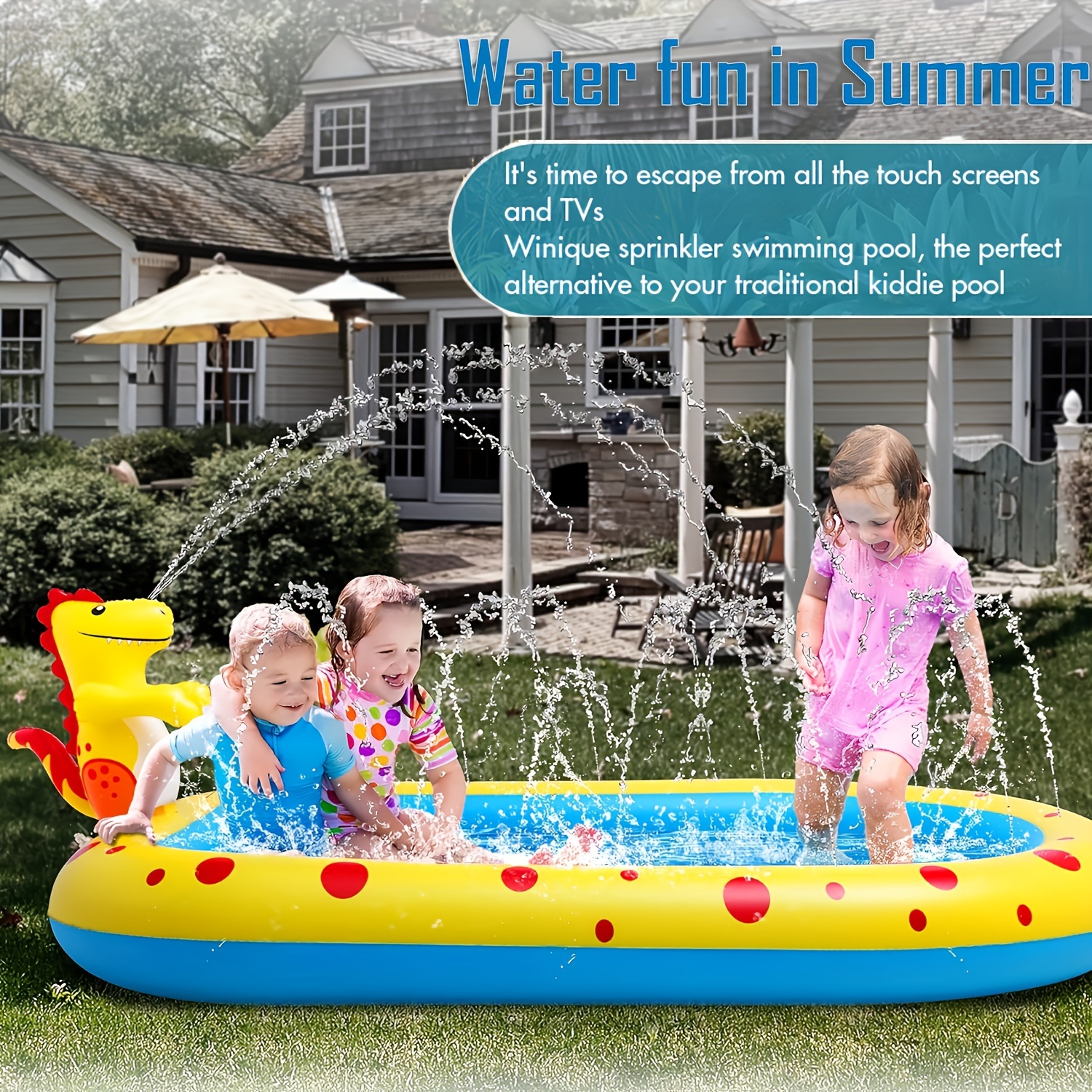 1pc Splash Sprinkler Pool Outdoor Water Play Toys Baby - Temu