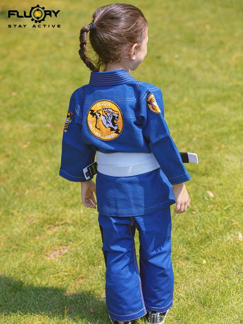 conjunto de gi de brasileño para niños con bordado de tigre , y , cinturón no incluido, m000, m00, m0, m1, m2, , m4, para altura 100-155 cm, gi de juvenil con cintura elástica, gi de estándar de gramaje, tela calidad con