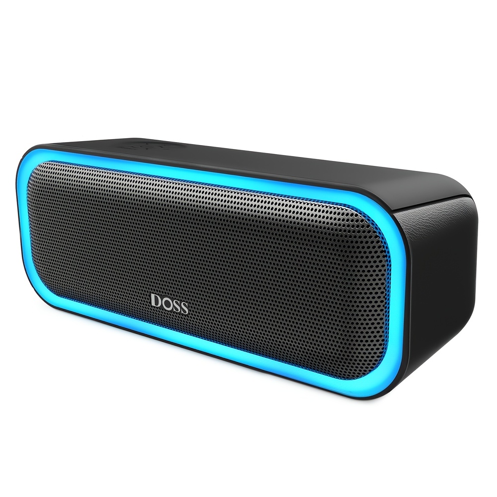Doss Wireless 5.0 Speaker, Pro, 20w A, Tws Wireless Stereo Pairing, Multi-colors Lights, 20 Hours Playtime, Portable Speaker For Outdoor Indoor