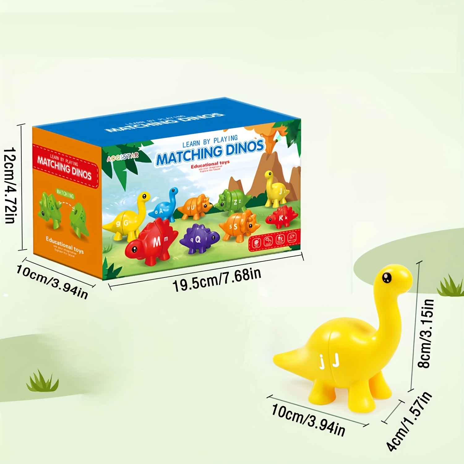 Coyban Double-Sided ABC Dinosaur Alphabet and Number Matching Toy | Educational Letter Recognition and Counting Activity, Plastic, Multicolor, Ideal for Dinosaur Themed Parties and Gifts 11 Coyban Double-Sided ABC Dinosaur Alphabet and Number Matching Toy | Educational Letter Recognition and Counting Activity, Plastic, Multicolor, Ideal for Dinosaur Themed Parties and Gifts - Image 11