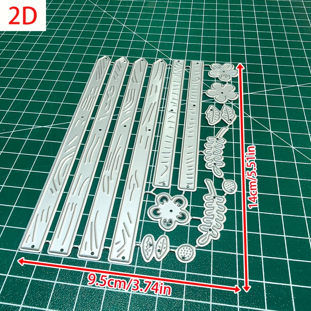 TEMU 1pc Creative Fence Metal Cutting Die, Suitable For Scrapbooking, Crafts, Diy Embossing Templates, And Making Handmade Greeting Cards And Gift