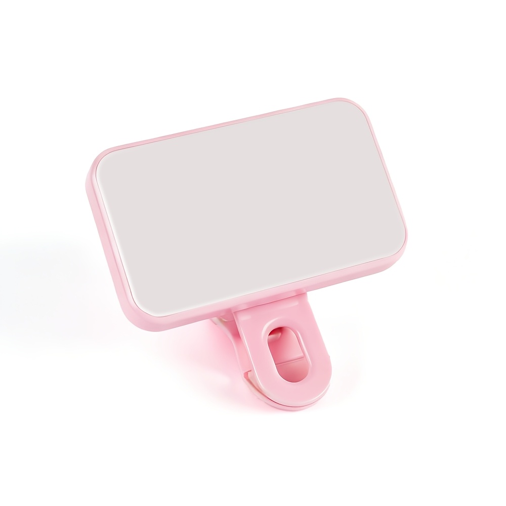 TEMU Mini Lámpara de Bolsillo Portátil Rosa, con 1 Clip, 3 Niveles de Ajustables, y Portátil - Ideal para Teléfonos Móviles, Cámaras, Laptops, Etc.