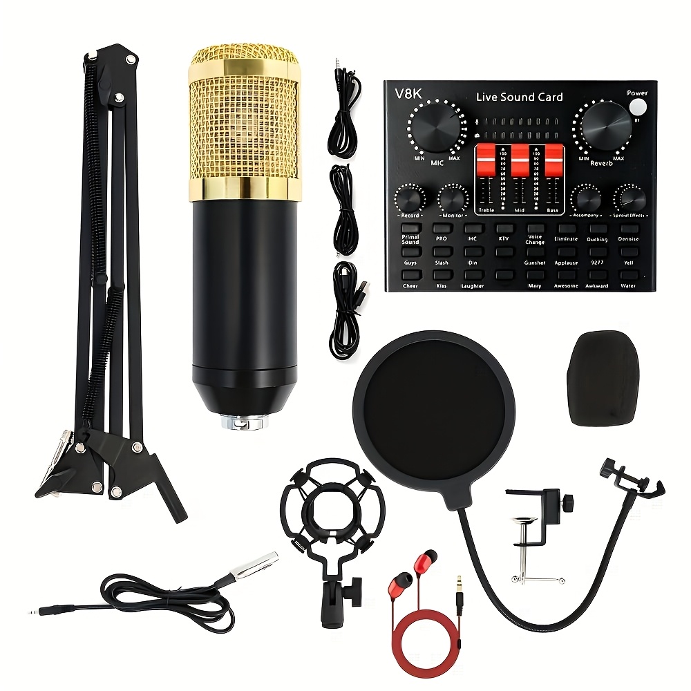 professional podcast equipment bundle with multiple audio   and     and headphones