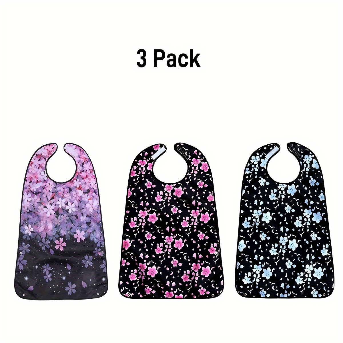 Image of Adult Bib With Crumb Catcher, Washable And Adjustable Adult Apron For Elderly Women, Dining Bib