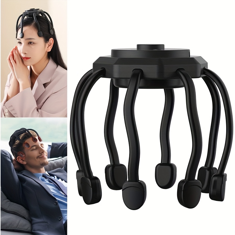 ultra scalp massager electric octopus scalp massager with 3   360 degree head massager scalp stress relax electric massage claws portable head scratcher massager black Product details 0