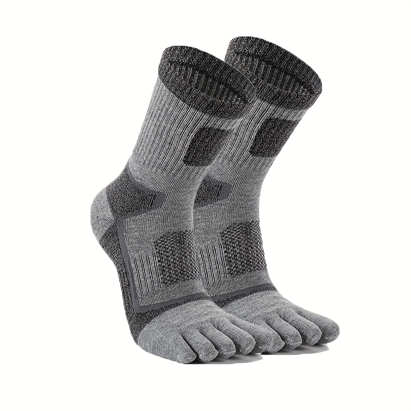 TEMU 1 Paire de Chaussettes Sportives à Doigts, Design -Dérapant avec Séparation des Orteils, Chaussettes Doigts Haute Élasticité, Absorbantes,