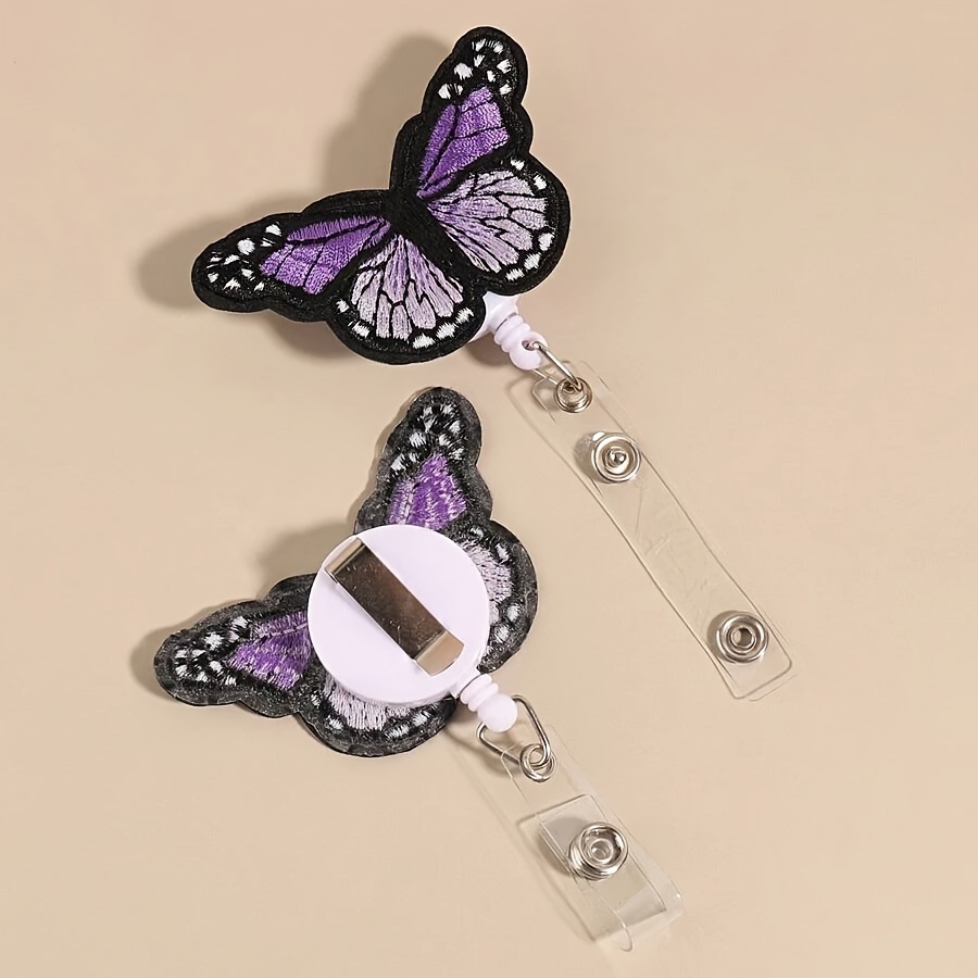 Butterfly Pattern Retractable Badge Reel Swivel Belt Clip - Temu