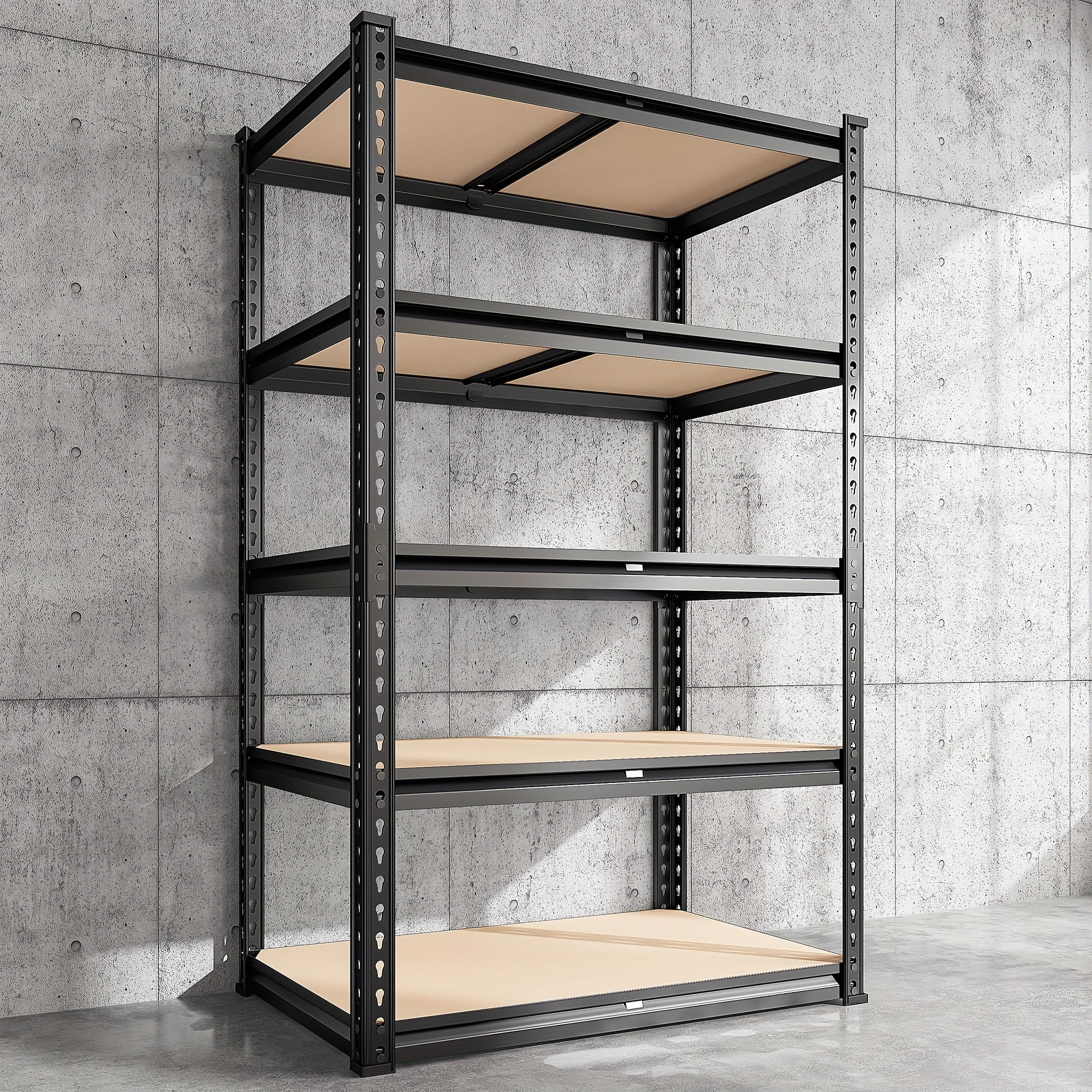 

Reibii Garage Shelving 2000lbs Storage Shelves Heavy Duty Shelving 5 Tier Adjustable Metal Shelves For Garage Shelves Sturdy Shelving Unit Storage Rack For Kitchen Pantry Basement, 60" H X28 Wx 14" D