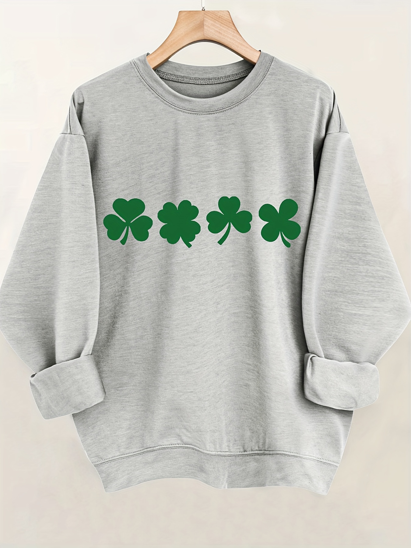 Saint Patrick's Day Print Pullover Sweatshirt Casual Long - Temu