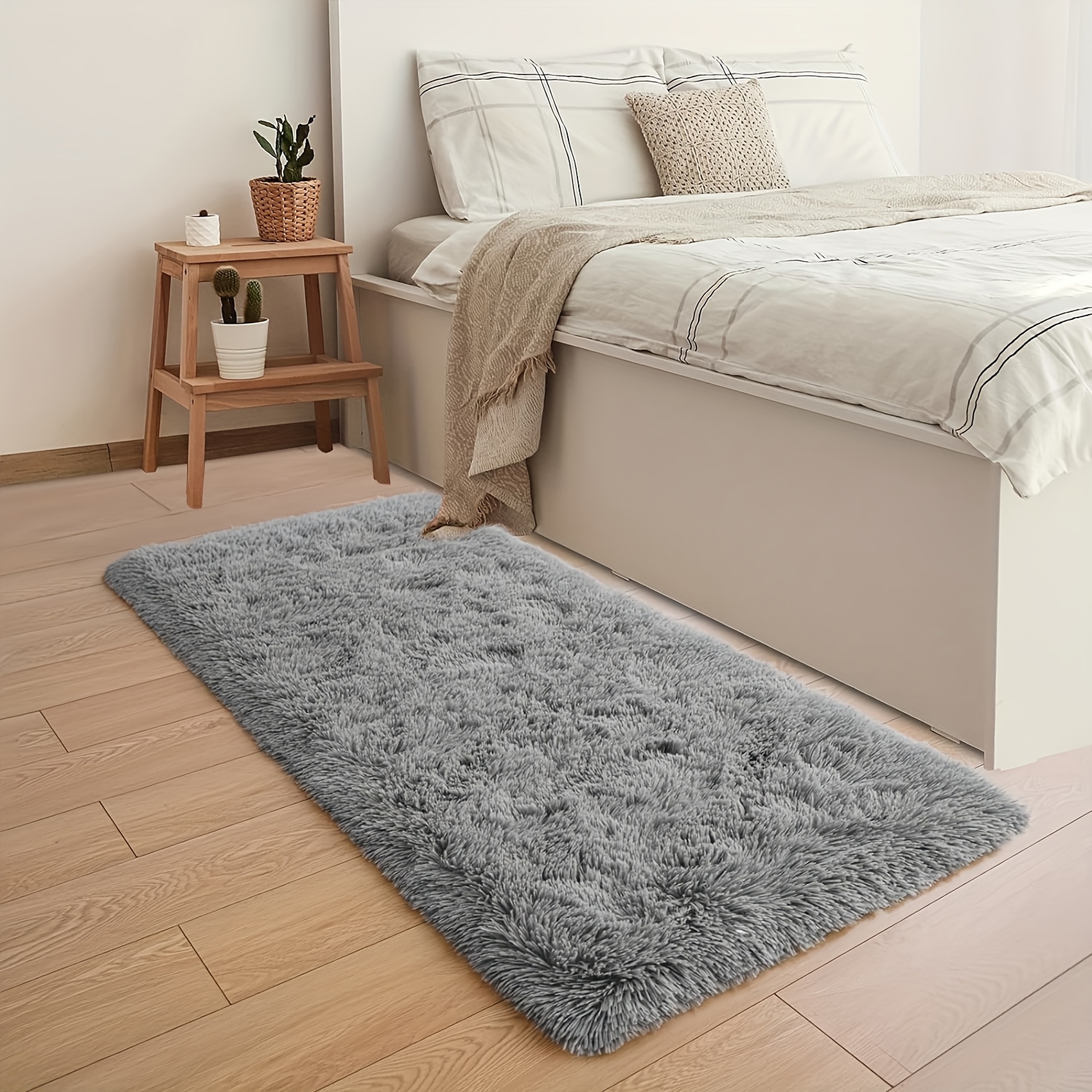 Image of 1pc, Long Plush Rug, A Warm And Indoor Decorative Rug, Fluffy With A Plush Feel , Sturdy, Durable, And Easy To Care For. Lightweight And Portable, This Long Runner Rug Used The Sofa, , In