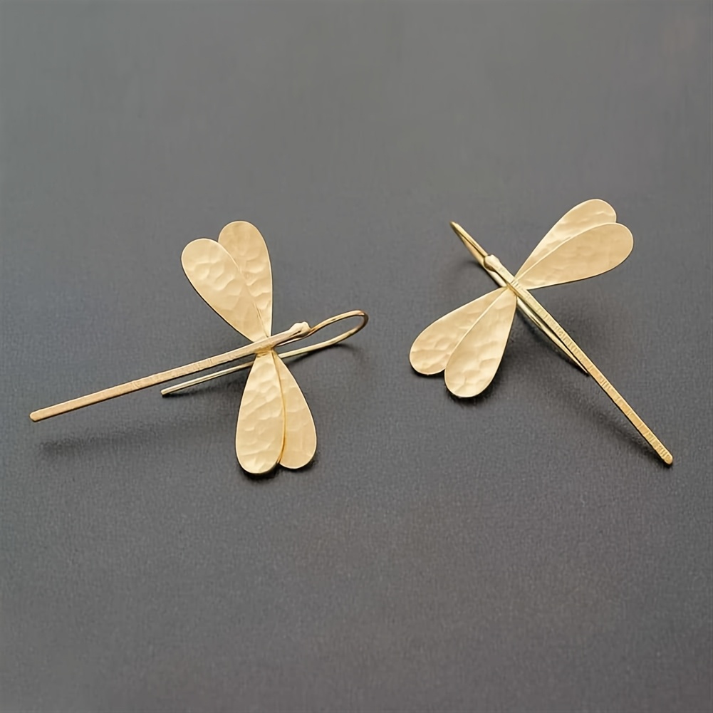 TEMU Simple Shape Earrings, Lifelike Dragonfly Impression Earrings, Holiday Wearable Earrings, Wearable Earrings For Weddings And Parties, Best