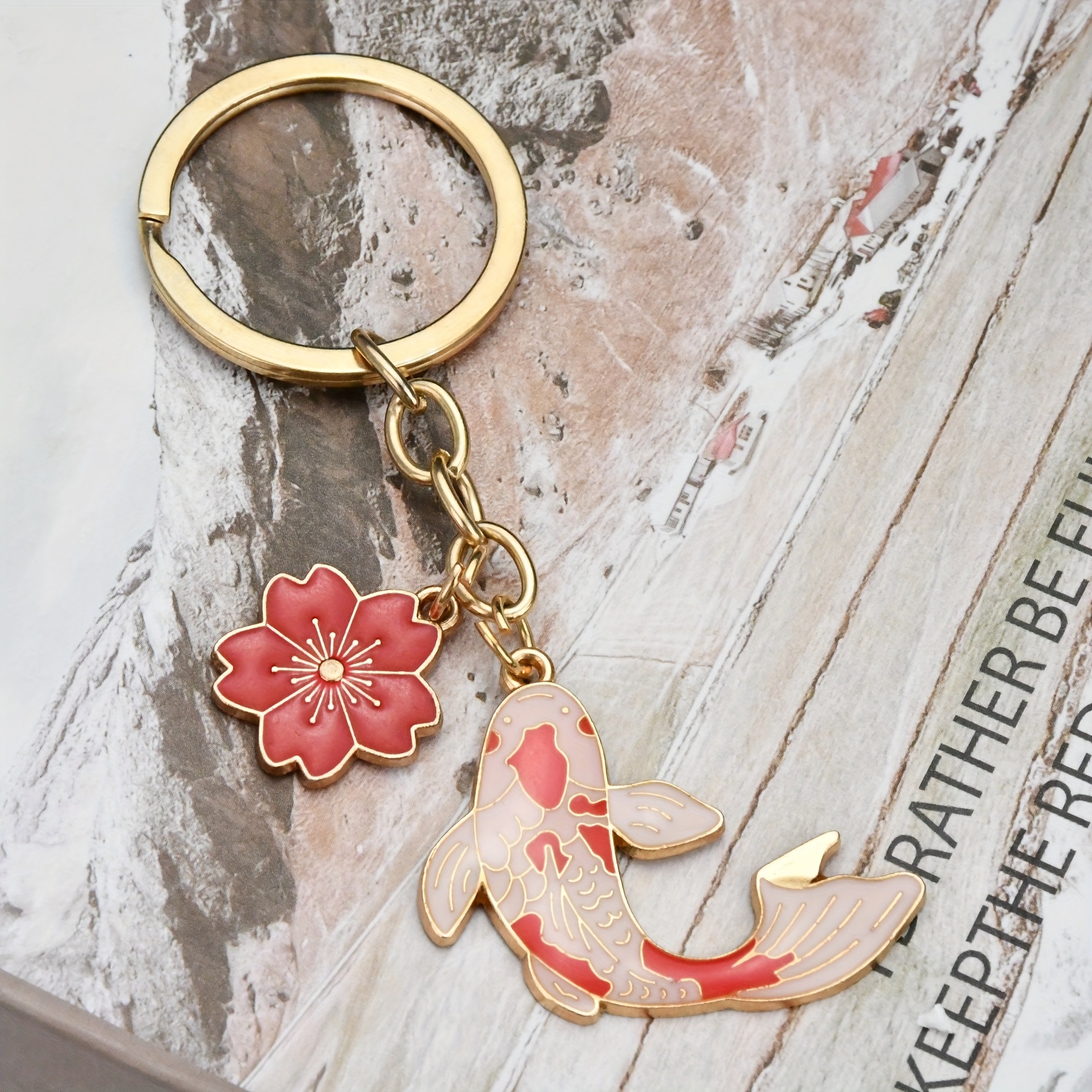 1pc Chinese Style Keychain Featuring A Cute And Festive Red- Goldfish. A Couple Gift For Their Boyfriend/girlfriend As A . Men And Women Can .