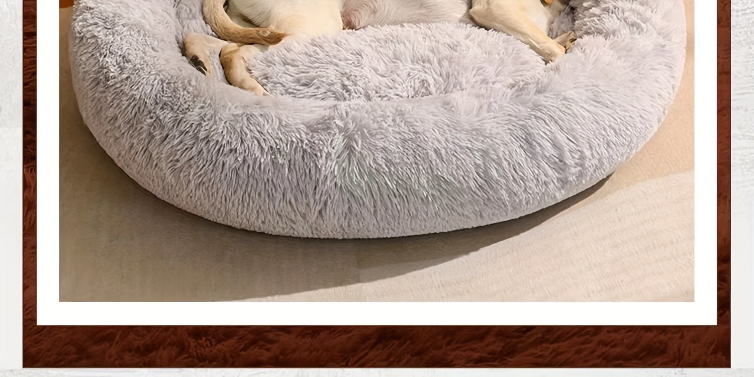   paw shaped pet bed dog nest long plush soft dog sleeping bed cushion sofa Product details 9