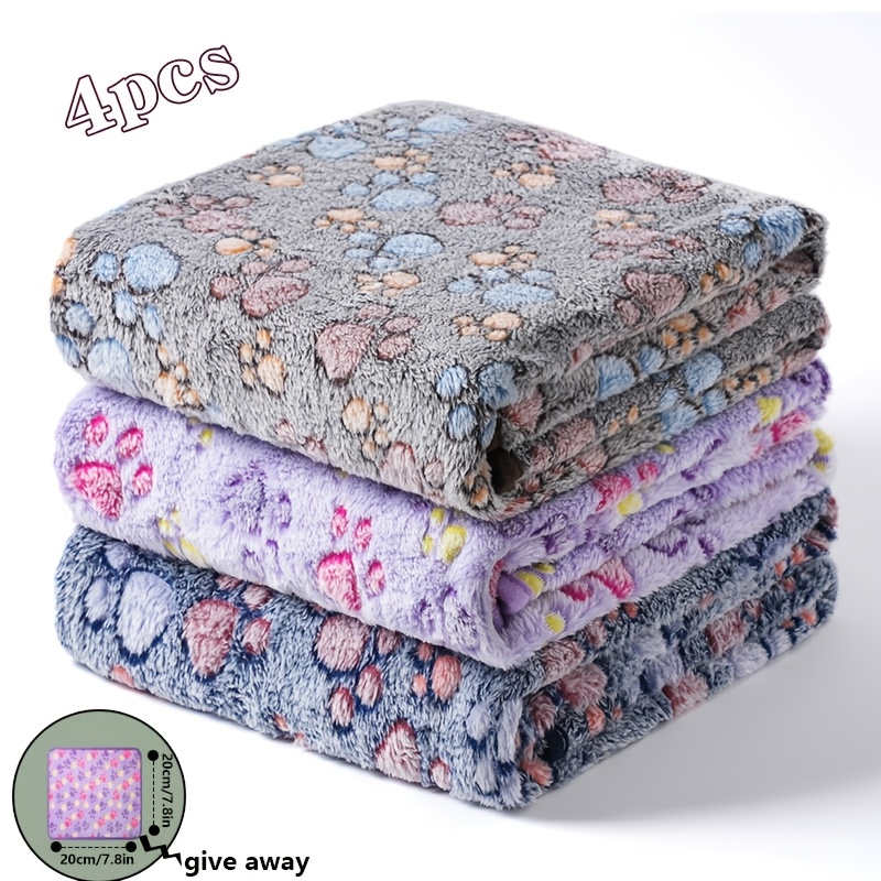 TEMU Set da 4 pezzi ( omaggio) Coperta per animali domestici in flanella soffice, per , lavabile in lavatrice - con grazioso motivo a di , adatta a