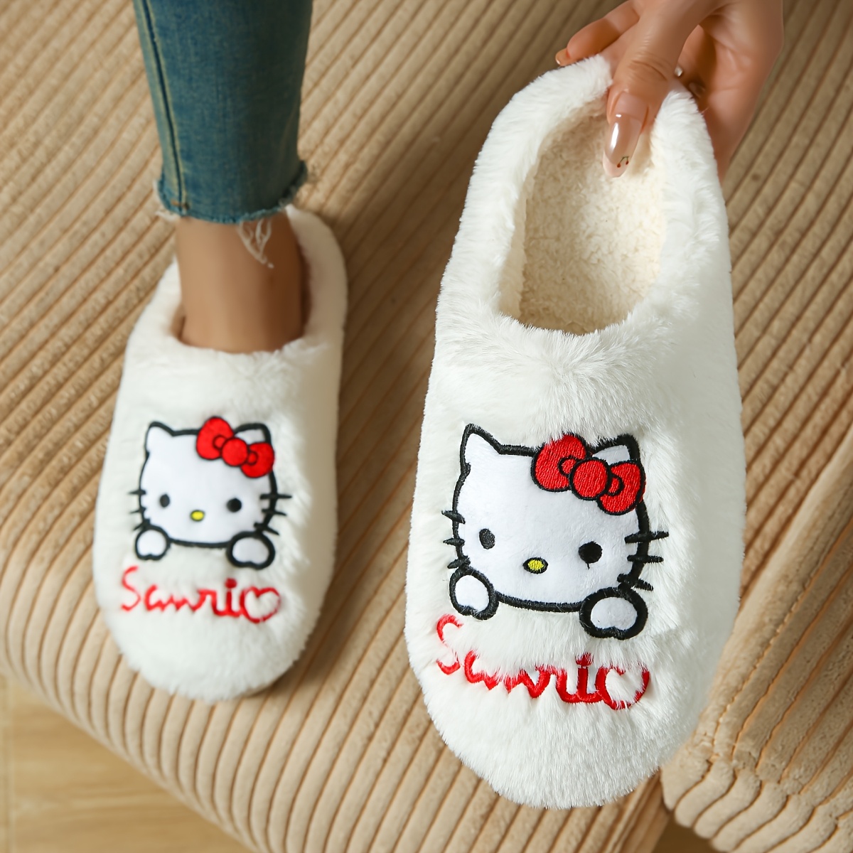 womens     melody     slippers winter warm slip shoes suitable for   fans cozy outdoor footwear with cute anime characters iconic characters