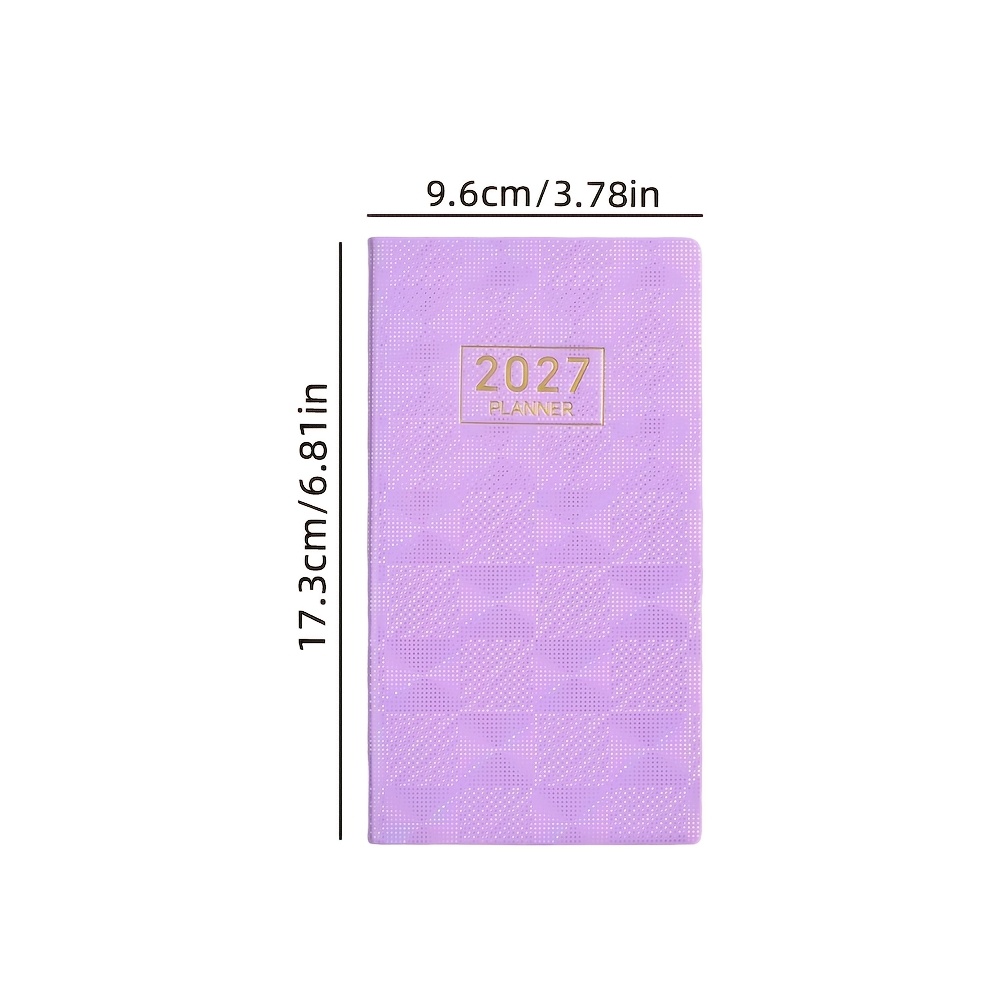 TEMU 2027 A6 Size Slim Weekly Planner, A Portable Small Notebook, 64 Sheets/128 Pages Daily Planner, 365-day Weekly Calendar, A Booklet That Fits In