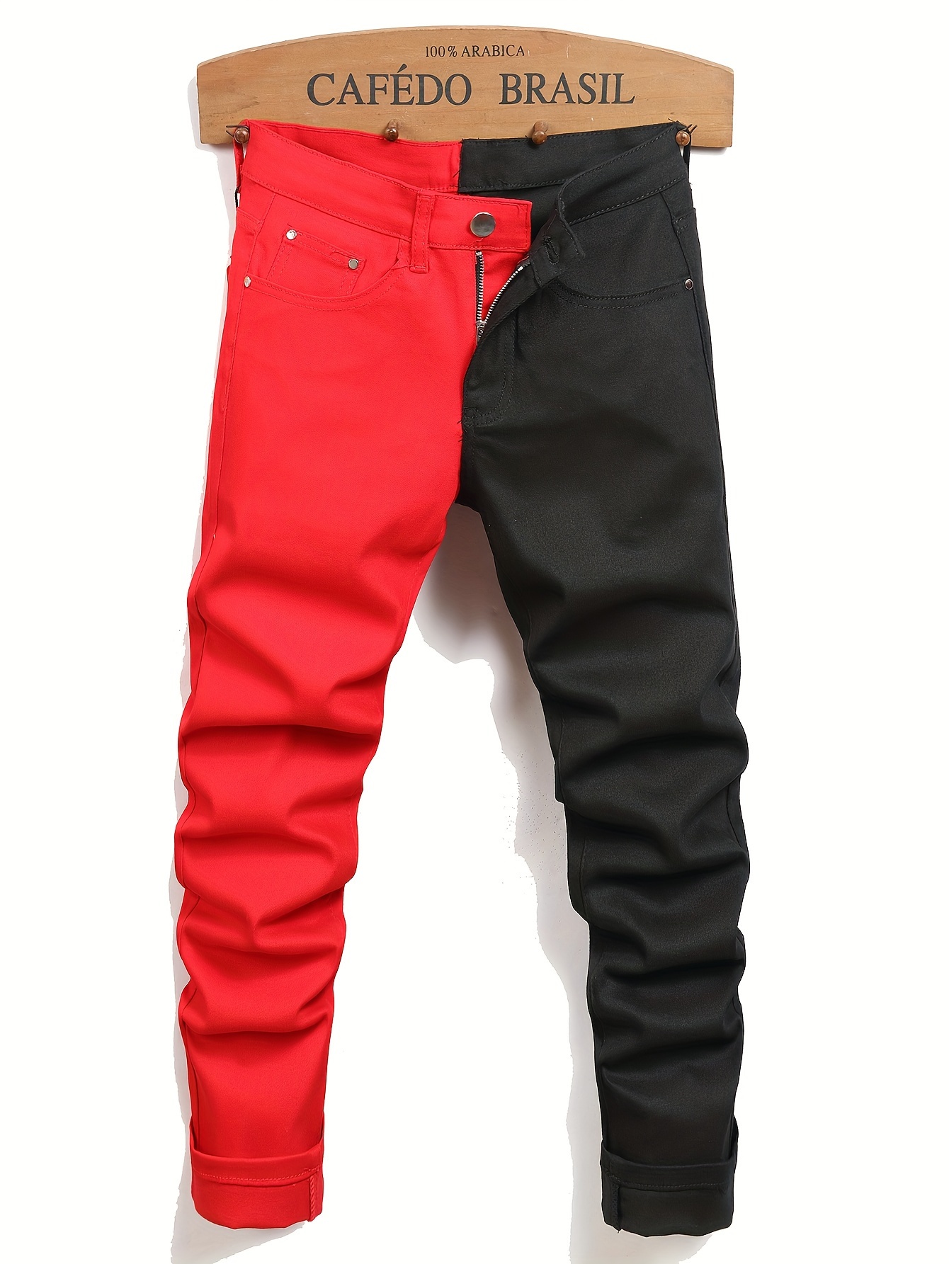 Casual Ripped Jeans In Red Stretch Jeans Big And Tall Red Jeans