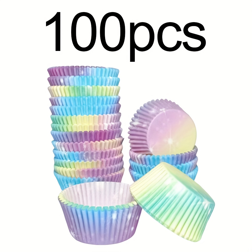 Image of 100pcs Snow Meiniang Paper Holder Heat-resistant Cake Cup, Standard Mooncake Holder Baking Mold Dessert Base, Suitable For Setting Up Stalls, Restaurants, And Takeaway Random Items