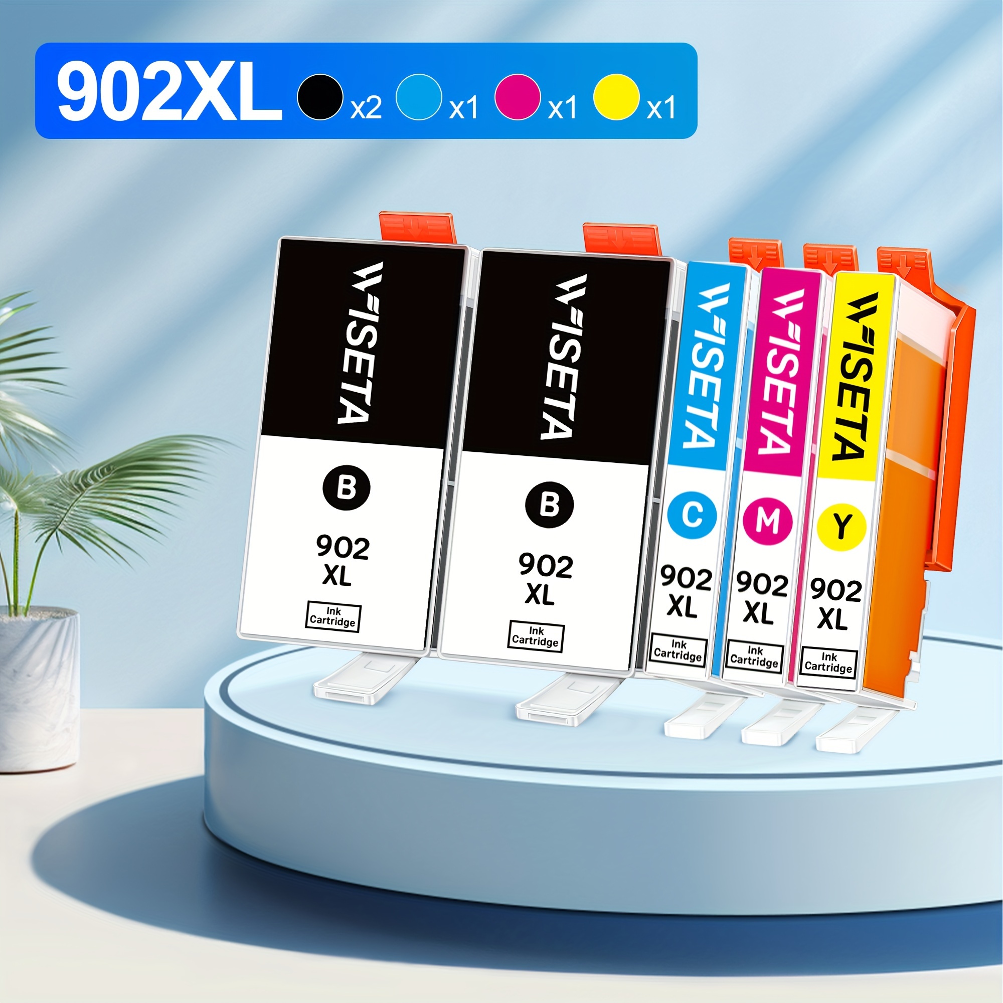 

5 Pack 902xl Ink Cartridges Combo Pack Compatible For 902xl 902 Ink Cartridges 902xl Ink Cartridges For Printers For Officejet Pro 6958 6978 6968 6970 6960 6962, 5 Packs Of 902 902xl Ink