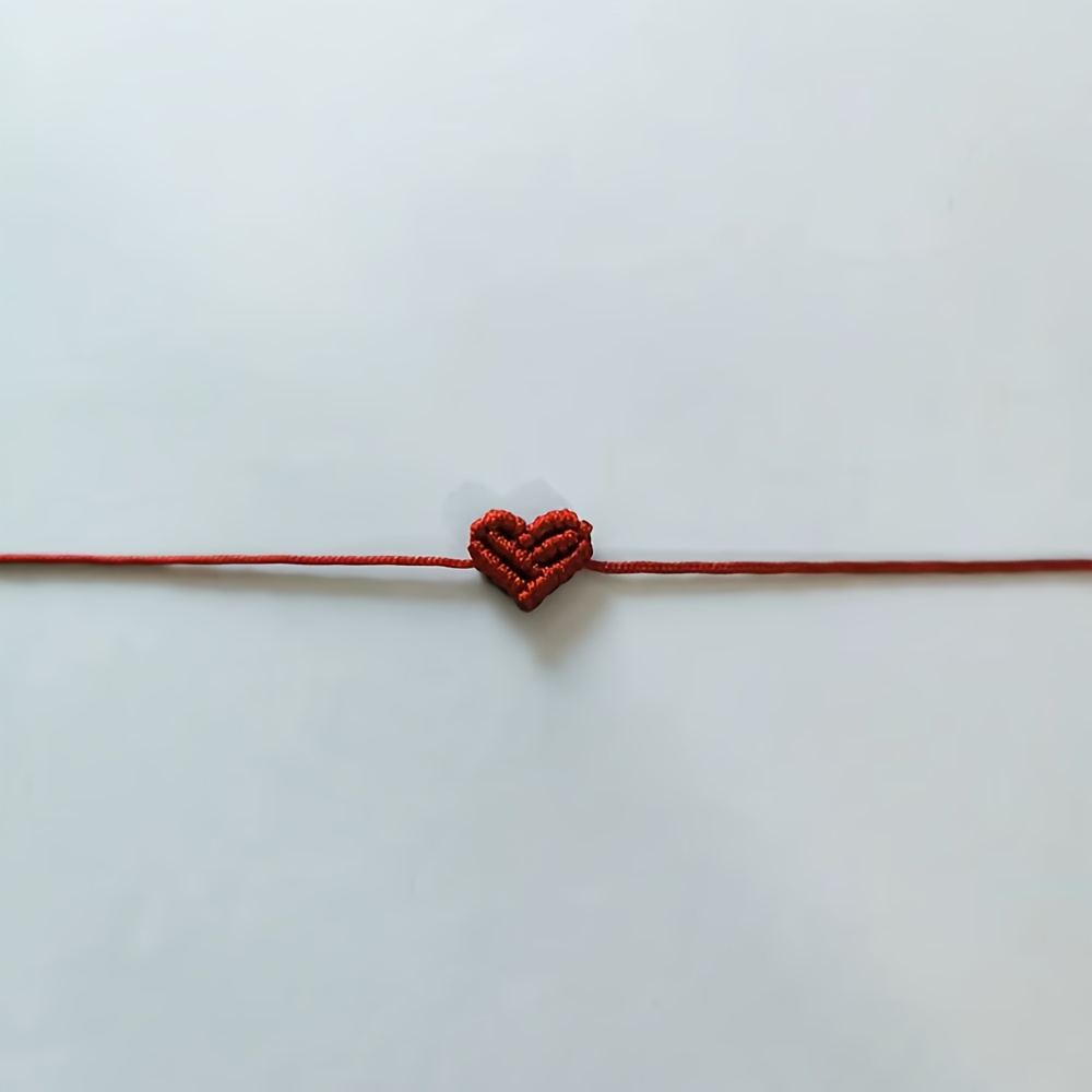 Adjustable Heart Braided String Bracelet - Handmade Multicolor (pink/purple/red) Friendship Jewelry For , Summer For Birthdays, Weddings & Parties