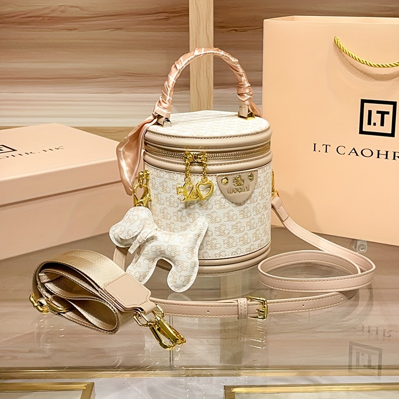 light luxury round bag women new small niche design bucket Temu