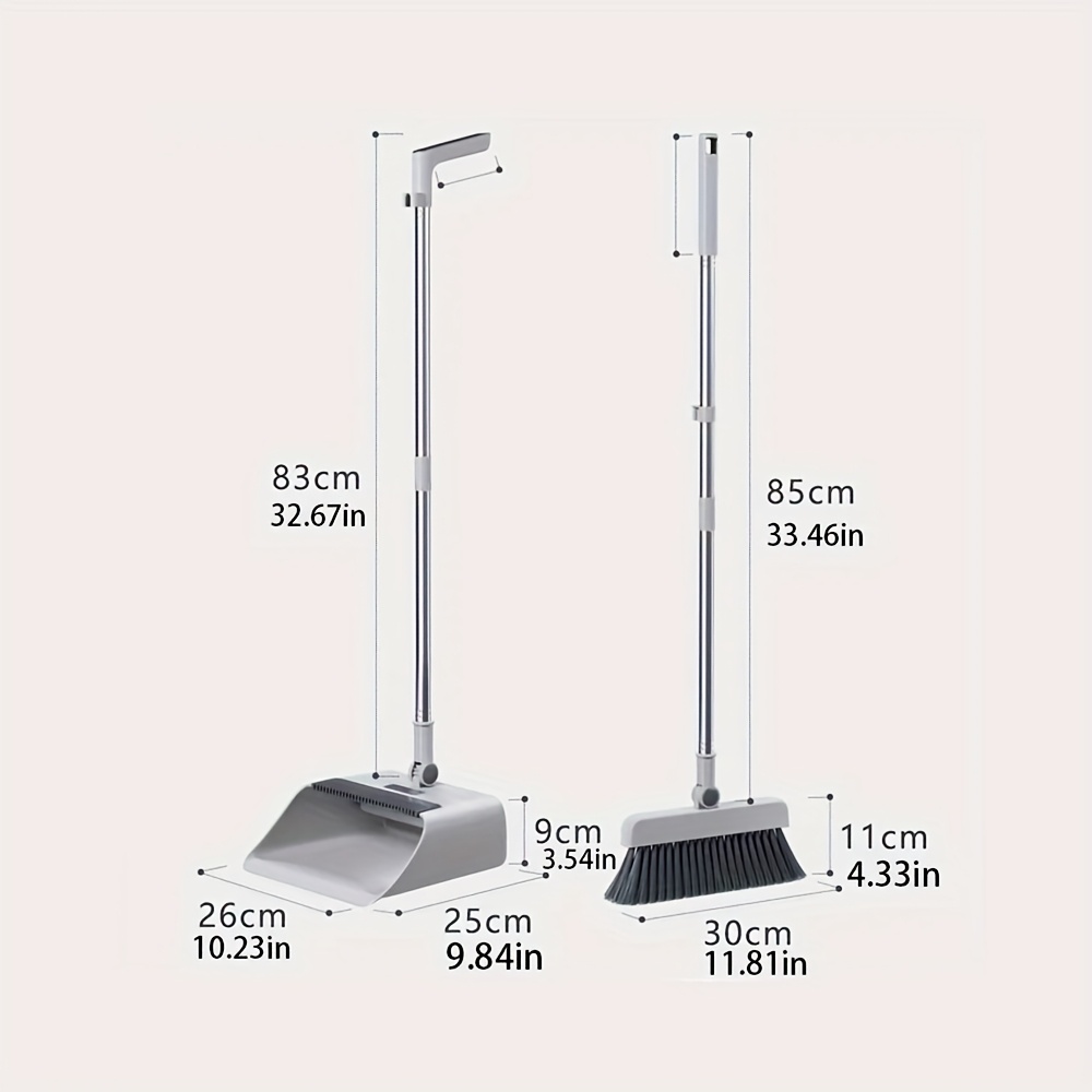 broom with dustpan combo set 3in 1 for sweeping indoor and push broom outdoor with dust pan 14 2 to 48 8 inch adjustable long handle broom and dustpan set marine cleaning tools broom and dustpan Product details 3