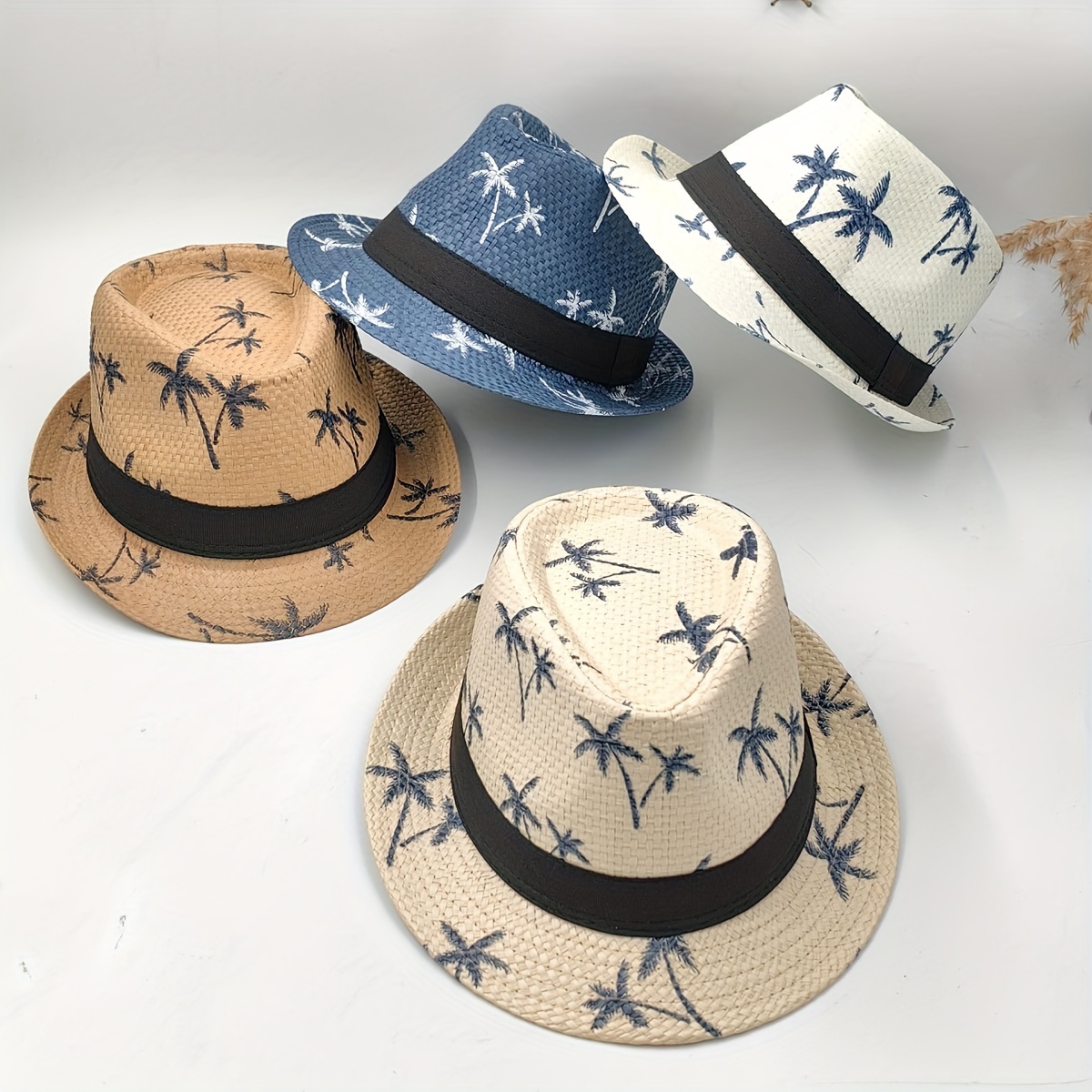 Sombrero de verano para hombre al aire libre de Fedora Straw