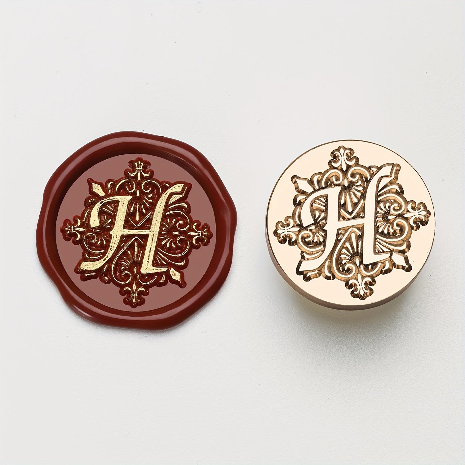Authentic Models MG200H Classic Alphabet Wax Seal Stamp - Initial Letter H 6 thumbnail image