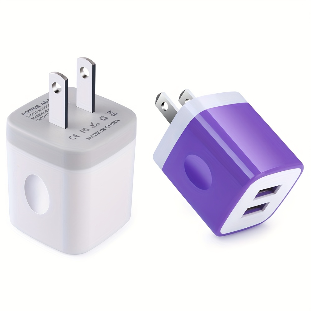 Adaptateur Prise Murale Avec 2 Ports USB - Chargeur Universel 5V - Occasion Fonctionnel