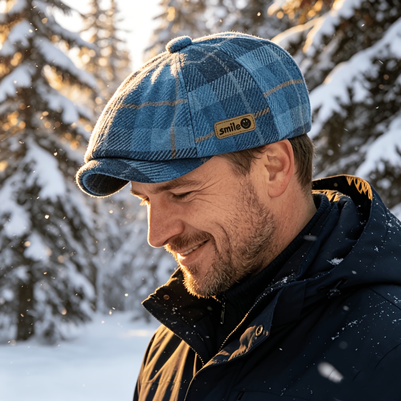 TEMU Autumn Winter Hats Men's All-match Hat Lightweight Winter Hat Unisex - Suitable For Outdoor Leisure And New Year Celebrations, Men's Brimless