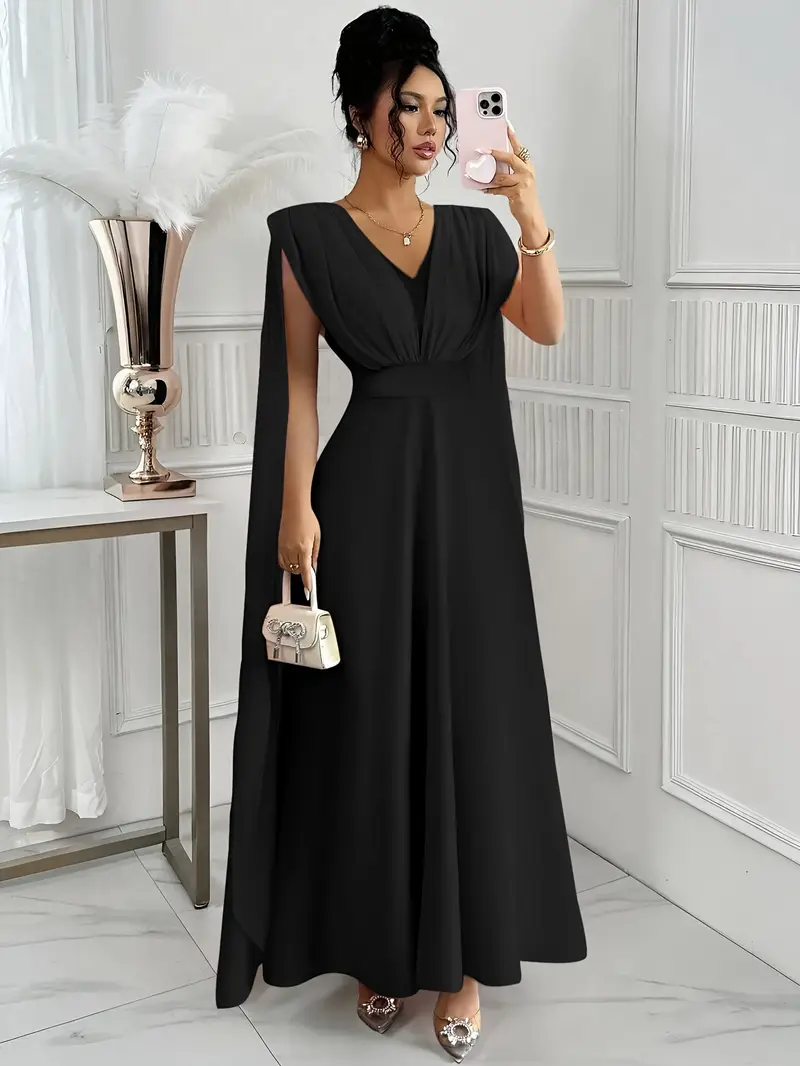 chiffon dress neck designs Women's Chiffon Maxi Dress