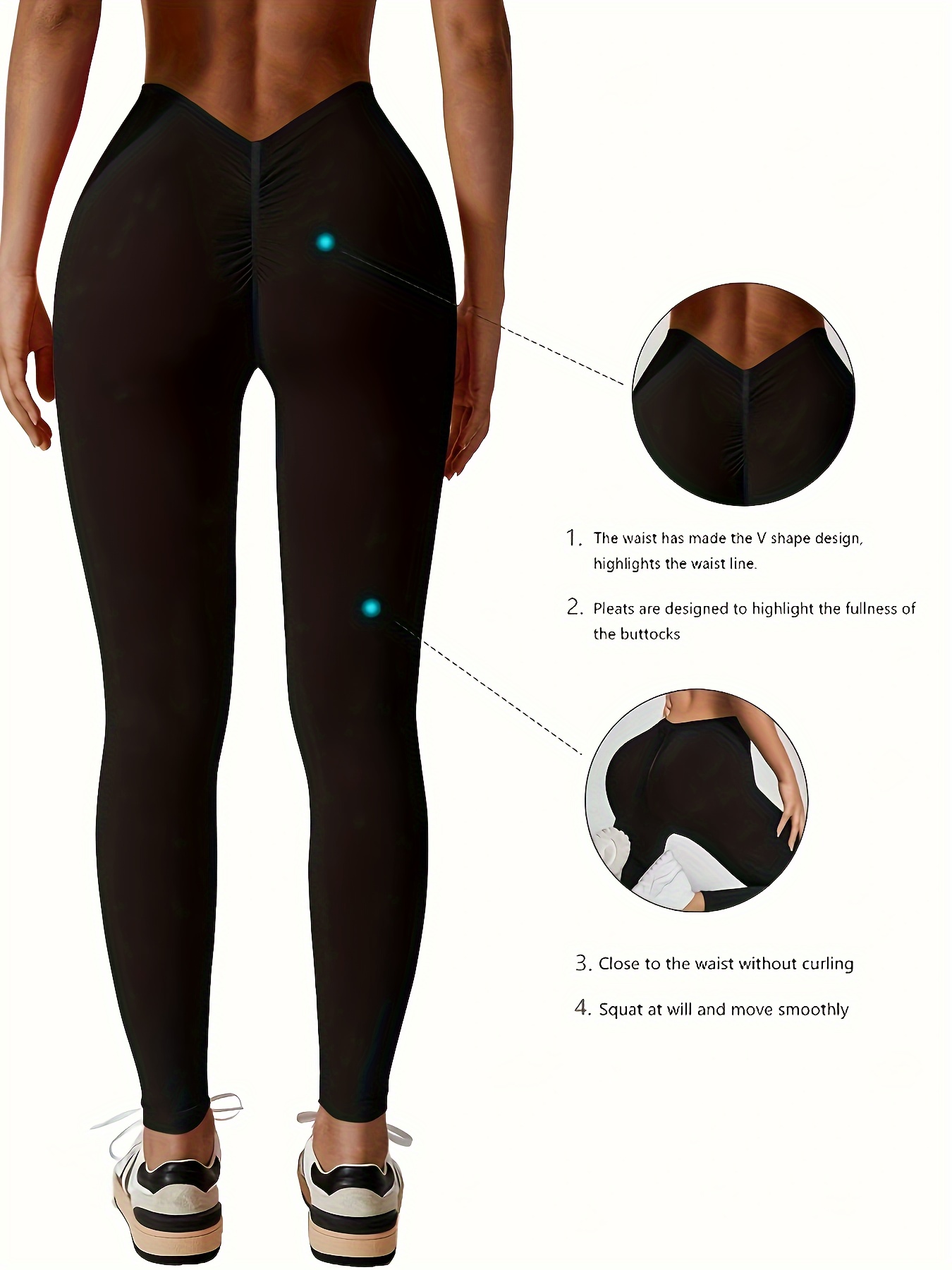 Leggings V Waist - Temu