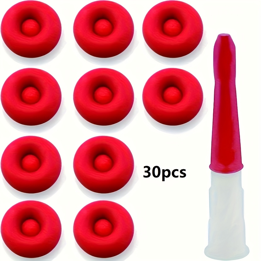 TEMU Lot de 30 bouchons de pour mastic, bouchons de pour mastic, outil de pour mastic, bouchons de pour tubes de mastic, bouchons de tube pour
