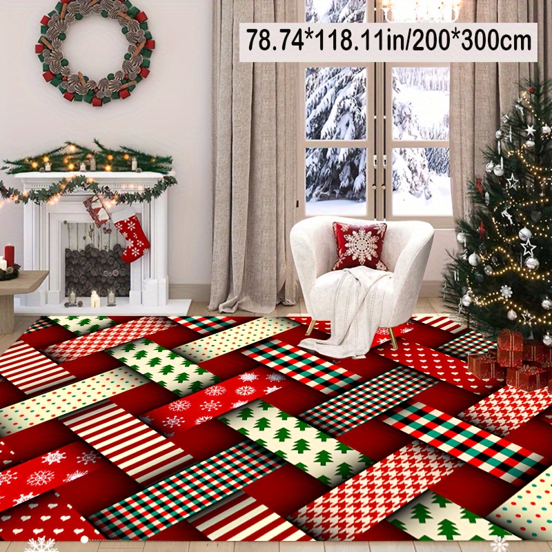 

Christmas & Decorative Area Rug - Non-slip, Machine Washable, Polyester, Indoor/outdoor Mat For Living Room, Bedroom, Dining, Kitchen, Entryway - Bohemian Morrocan-