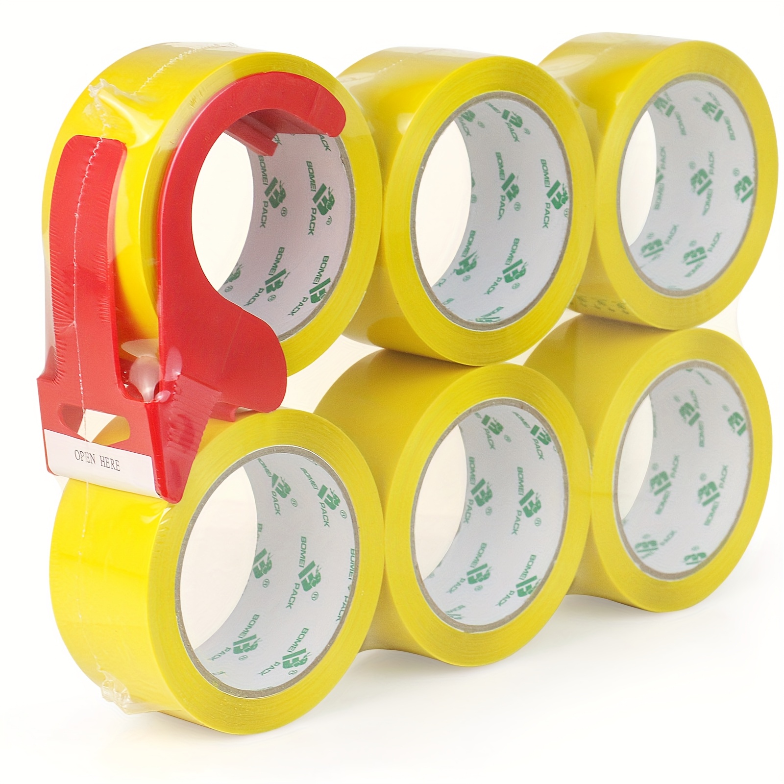 

6 Rolls Of Sealing 1 Red , 1.88in×50y, Duty , Sealing , Packaging , For , , And Packaging