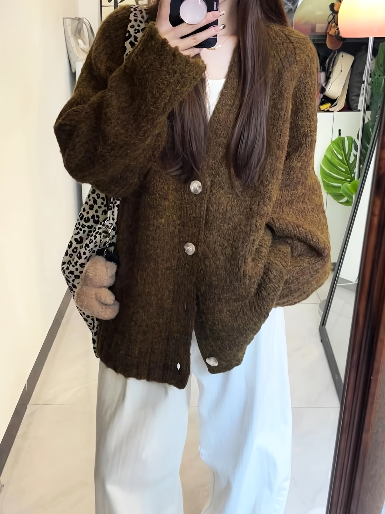 TODAYFUL Brashed Vneck Cardigan（Brashed Vneck Cardigan - todayful  